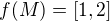 $f(M) = [1,2]$