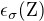$\epsilon_\sigma (\mathrm Z)$