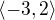 $\langle-3,2\rangle$