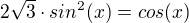 $2\sqrt{3}\cdot sin^{2}(x)=cos(x)$