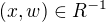 $(x, w) \in R^{-1}$