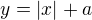 $y=|x|+a$