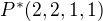 $P^*(2,2,1,1)$