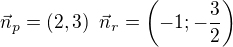 kopírovat do textarea $\vec{n}_p=(2,3)\enspace \vec{n}_r=\(-1; -\frac 32\)$