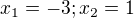 kopírovat do textarea $x_1=-3; x_2=1$
