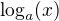 $\log_a(x)$