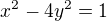 $x^{2}-4y^{2}=1$