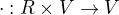 kopírovat do textarea $\cdot: R\times V\to V$