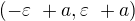 $(-\varepsilon� +a, \varepsilon� + a)$
