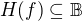 $H(f)\subseteq \mathbb{B}$