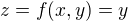 $z=f(x, y)=y$