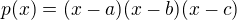 kopírovat do textarea $p(x)=(x-a)(x-b)(x-c)$