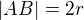 $|AB| = 2r$
