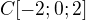$C[-2;0;2]$