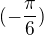 $(-\frac{\pi}{6}) $