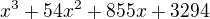 $x^{3}+54x^{2}+855x+3294$
