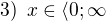 kopírovat do textarea $3)\enspace x\in \langle 0; \infty$
