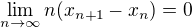 $\lim_{n\to\infty }n(x_{n+1}-x_{n})=0$