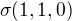 $\sigma (1,1,0)$