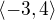 $\langle-3,4\rangle$