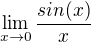 kopírovat do textarea $\lim_{x\to0} \frac{sin(x)}{x}$