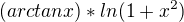 $(arctan{x})*ln(1+x^2)$