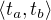 $\langle t_a,t_b\rangle$