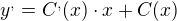 $y^,=C^,(x)\cdot x+C(x)$