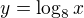 $y = \log_8 x$
