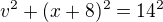 kopírovat do textarea $v^{2}+(x+8)^{2}=14^{2}$