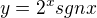 $y = 2^{x}sgn x$