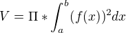 kopírovat do textarea $V=\Pi *\int_{a}^{b}(f(x))^2dx$