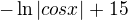 kopírovat do textarea $-\ln |cosx|+15$