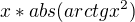 $x*abs(arctgx^2)$