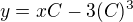 kopírovat do textarea $y=xC-3(C)^3$
