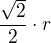 kopírovat do textarea $\frac{\sqrt2}{2}\cdot r$