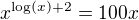 kopírovat do textarea $x^{\log(x)+2}=100x$