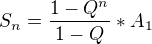 kopírovat do textarea $S_{n}=\frac{1-Q^{n}}{1-Q}*A_{1}$