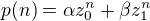 $p(n)=\alpha z_0^n+\beta z_1^n$