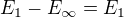 $E_1-E_\infty=E_1$