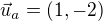 $\vec{u}_a=(1,-2)$
