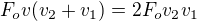 $F_ov(v_2+v_1)=2F_ov_2v_1$