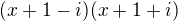 $(x+1-i)(x+1+i)$