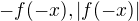 $-f(-x), |f(-x)|$