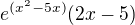$e^{(x^2-5x)}(2x-5)$