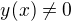 $ y(x) \ne 0$