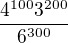 $\frac{4^{100}3^{200}}{6^{300}}$