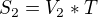 $S_{2}=V_{2}*T $