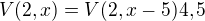 $V(2,x)=V(2,x-5)4,5$