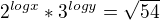 $2^{logx}*3^{logy}=\sqrt{54}$